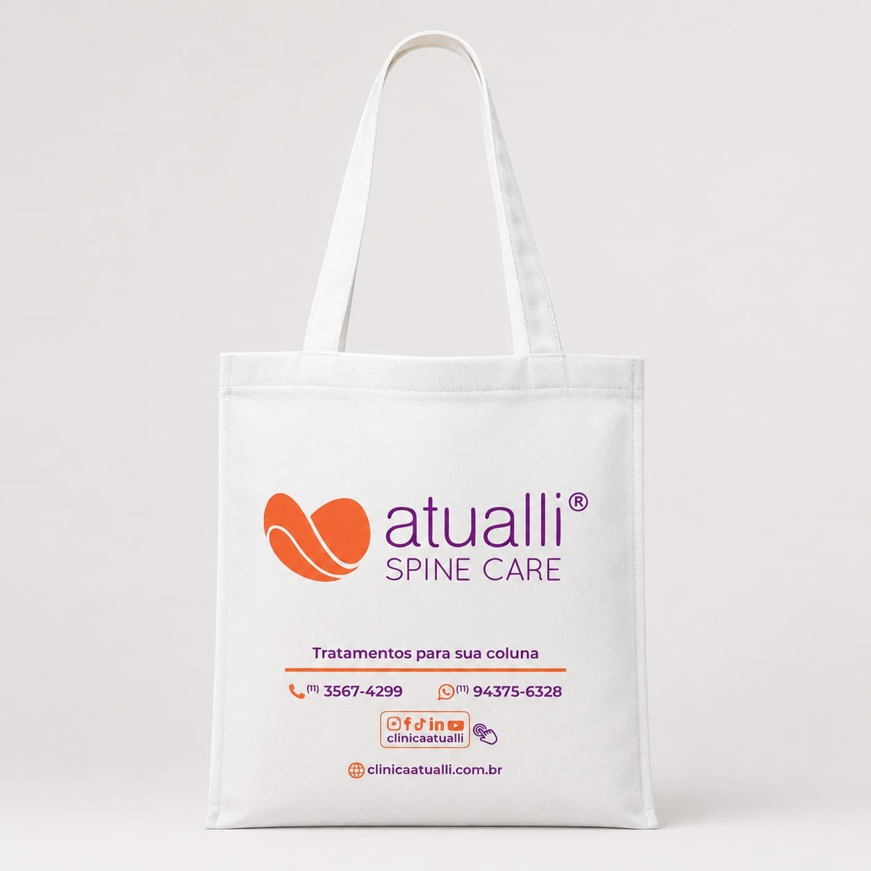 Sacola de algodão cru personalizada